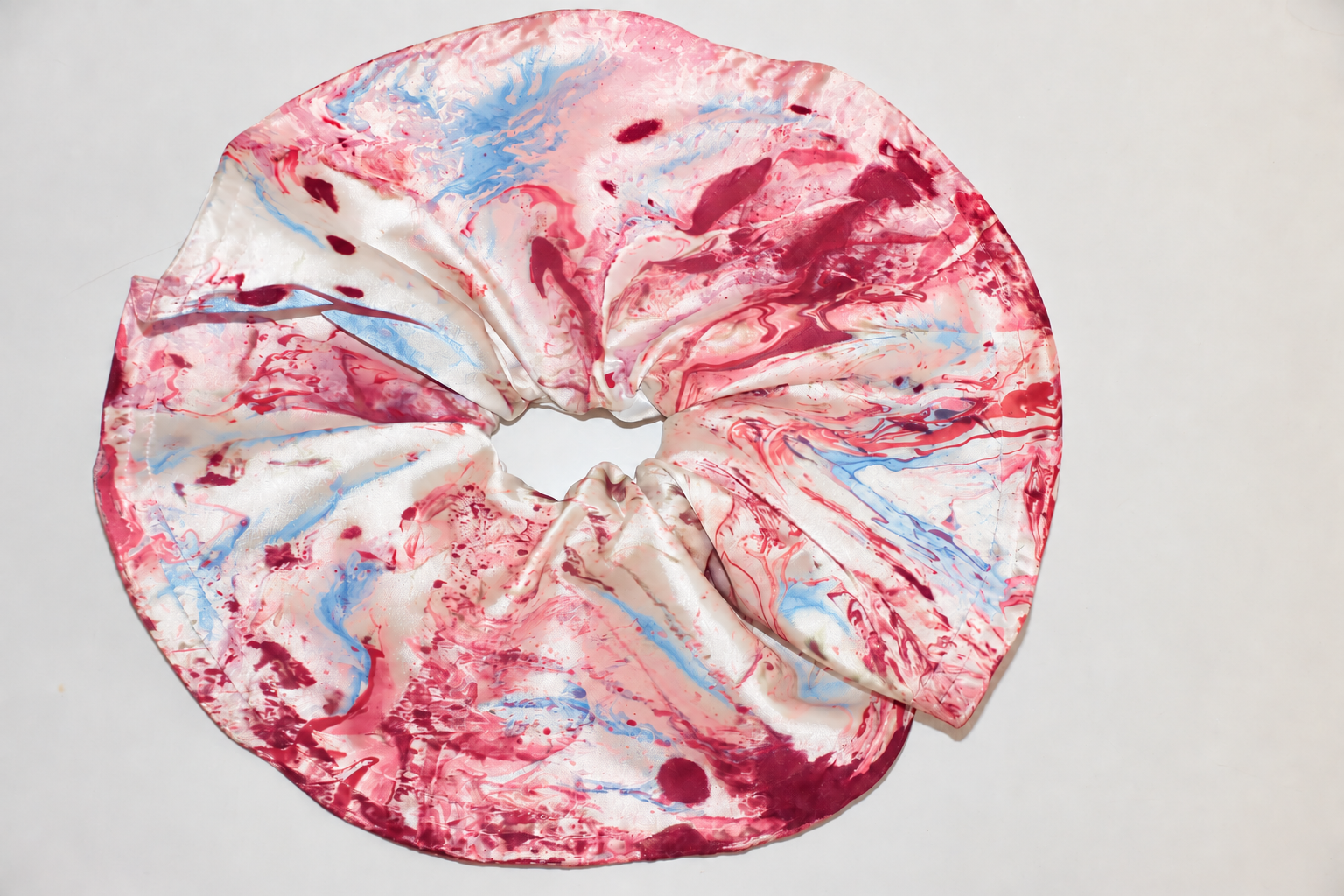 Flow Band No.01 — marbled silk scrunchie