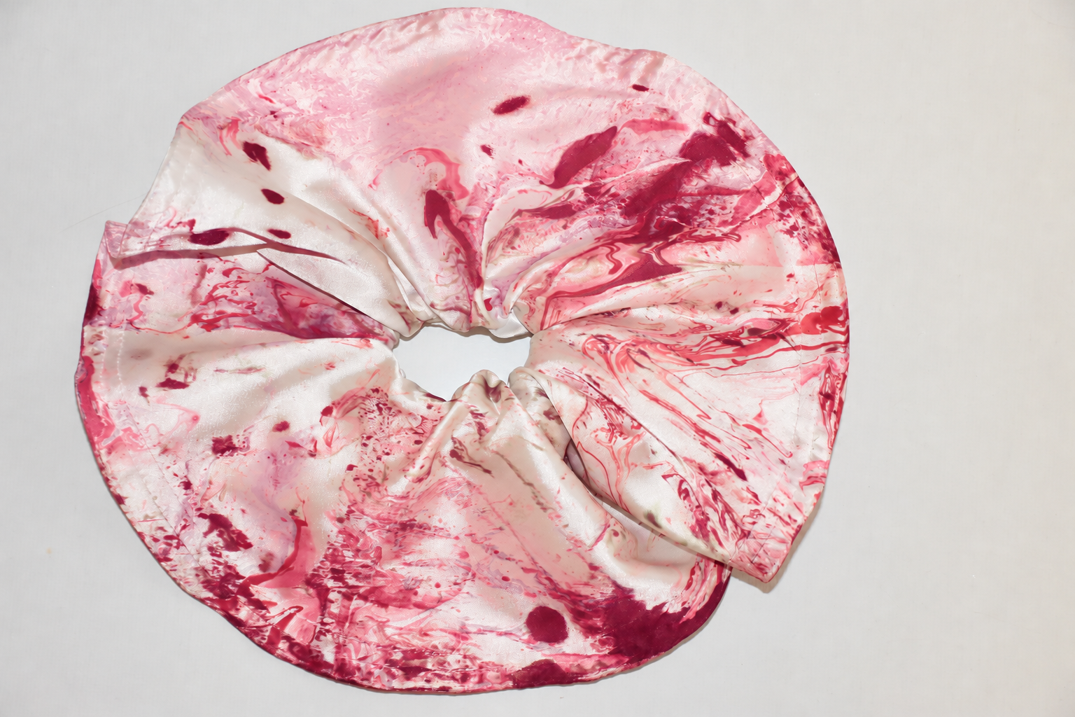 Flow Band No.02 — marbled silk scrunchie